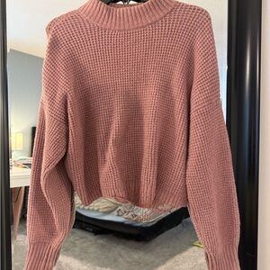 Hollister Dusty Rose Knit Turtleneck Sweater